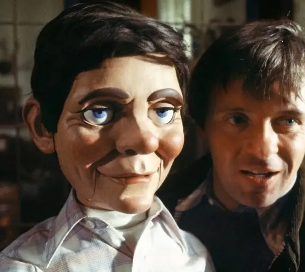 Actor Anthony Hopkins as Corky and Fats in the 1978 movie Magic