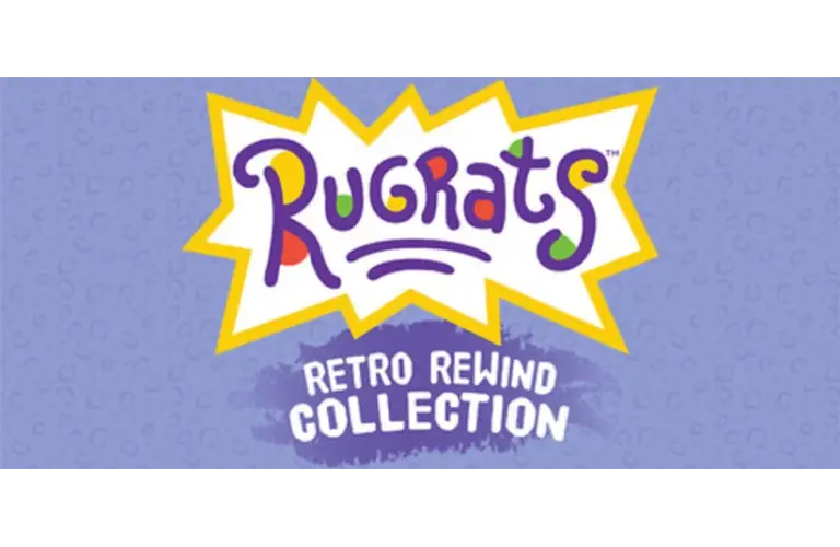 The words "Rugrats" and "Retro Rewind Collective" on a purple background.