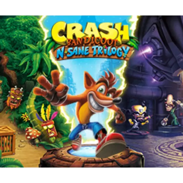 The artwork for the 3 games in Crash Bandicoot trilogy.