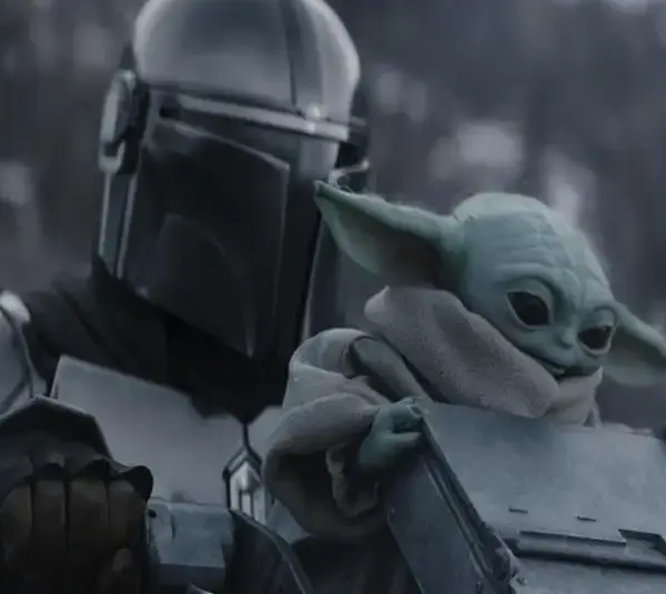 Din Djarin and Grogu in The Mandalorian and Grogu