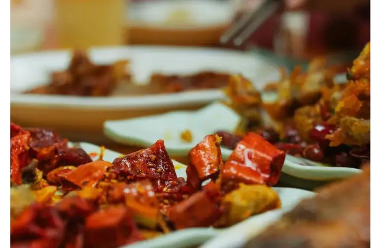 Vibrant and spicy Asian dishes featuring chili peppers, perfect for culinary enthusiasts embracing the spicy craze.