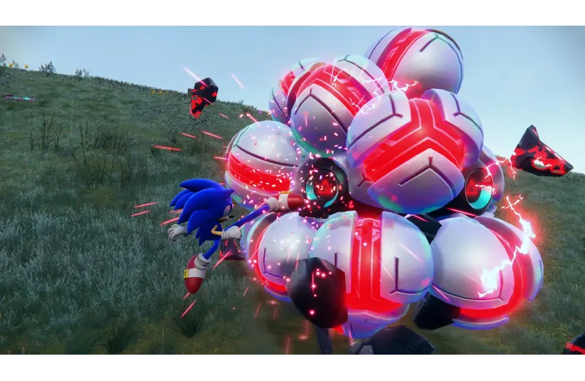 Sonic the Hedgehog fighting against Dr. Eggman's robots.