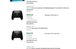 Screenshot showing successful scalper sales of Valve's new controller on eBay