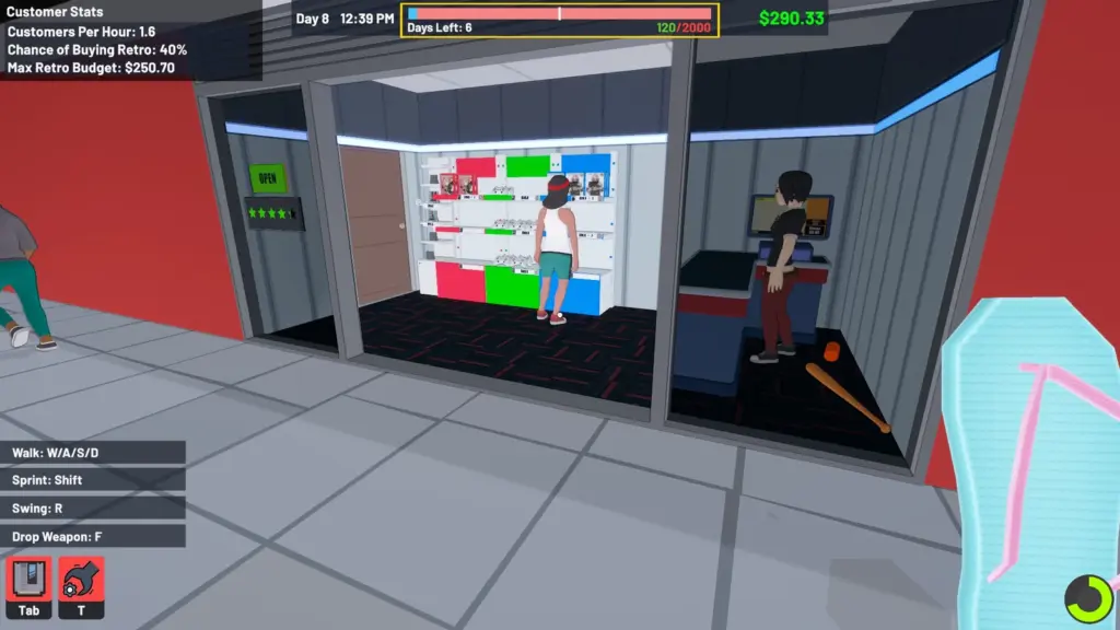 Image of people shopping in Gamestonks simulator