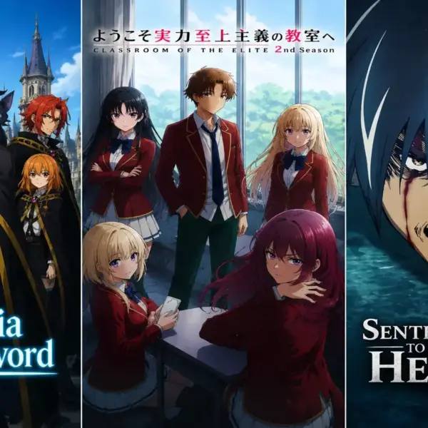 Collage of the best 2026 anime currently airing