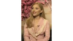 Ariana Grande during an interview to promote Wicked (2024).