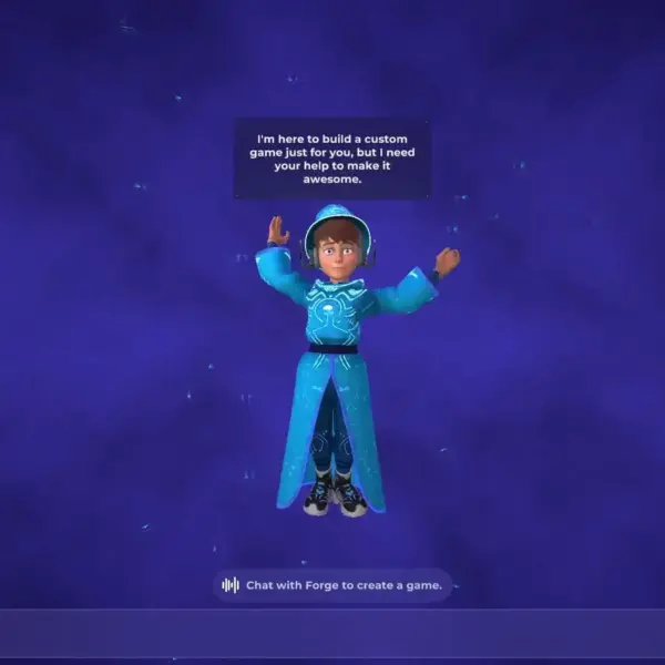 Screenshot from DreamForge, AI-powered gaming platform