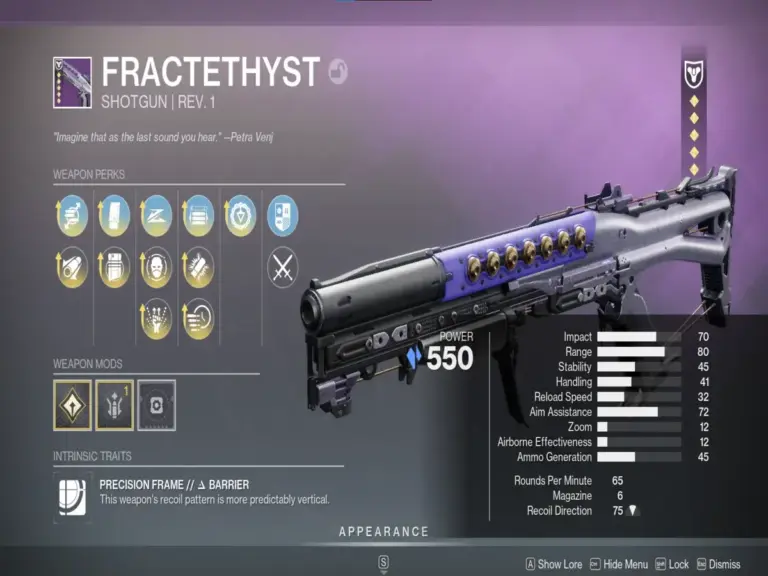 Fractethyst in Destiny 2