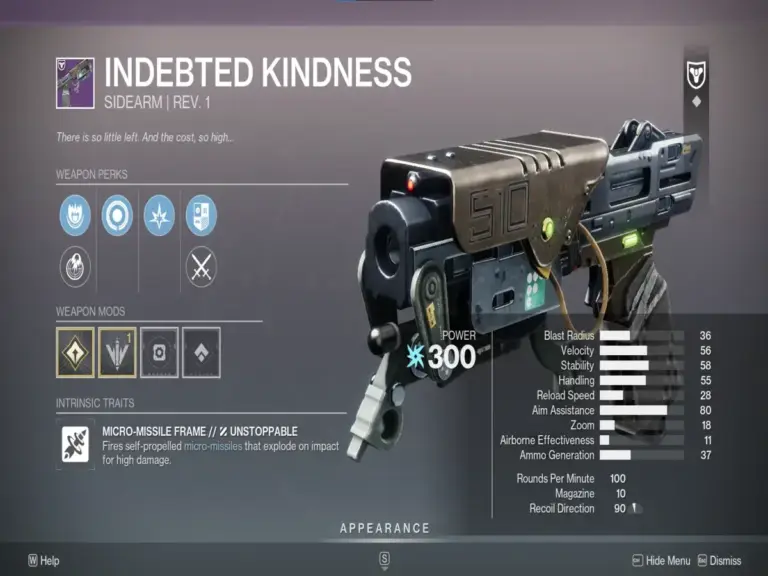 Indebted Kindness in Destiny 2