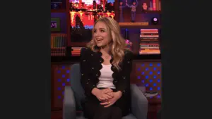 Jenny Mollen in "Watch What Happens Live with Andy Cohen, Jenny Mollen & Michael Rapaport" (2022)