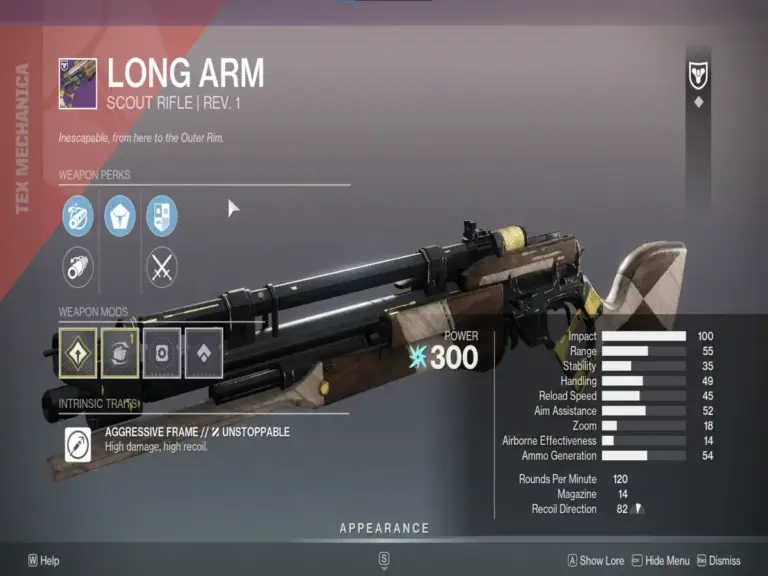 The Long Arm Scout Rifle in Destiny 2