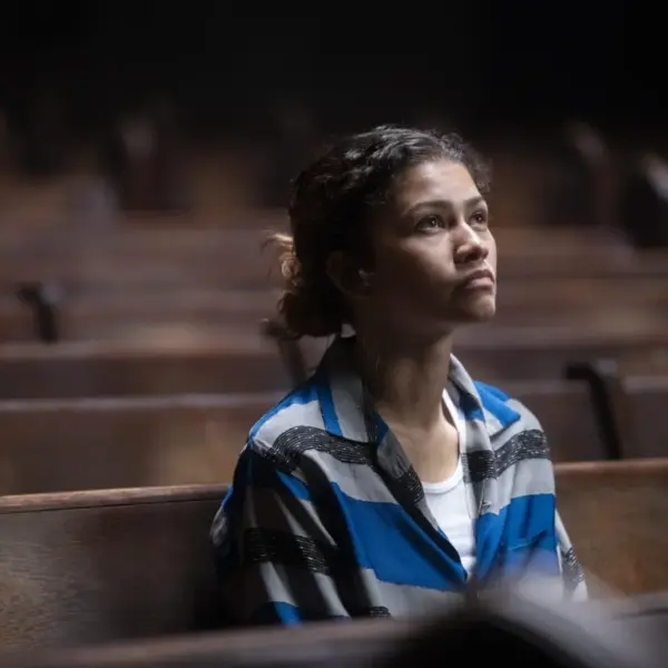 Rue Bennett played by Zendaya in a church in Season 3 of "Euphoria"