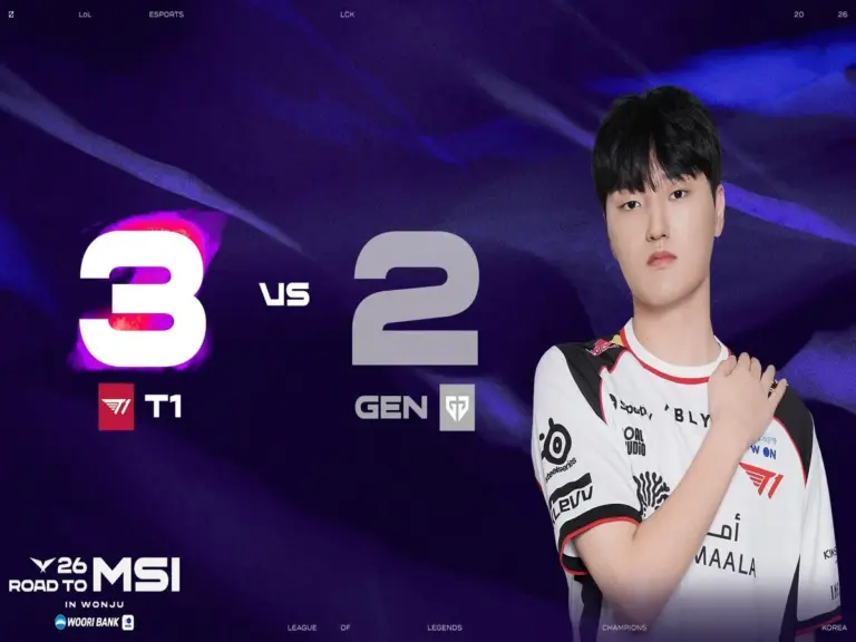 T1 beat Gen.G 3-2 in the LCK Road to MSI to qualify for MSI