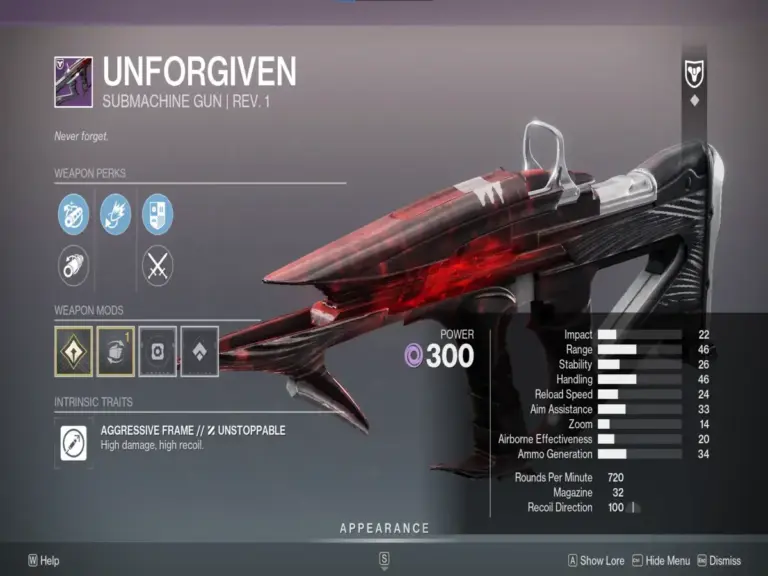 Unforgiven in Destiny 2