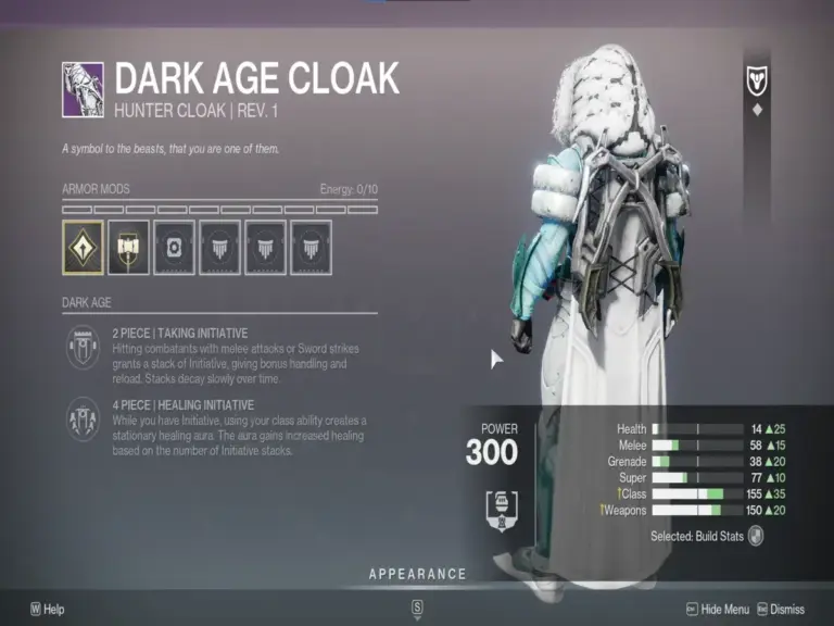 The Warlord's Ruin Hunter Cloak in Destiny 2