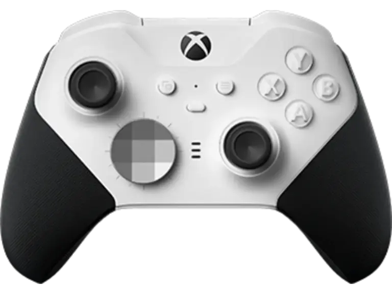 white and black XBOX controller.