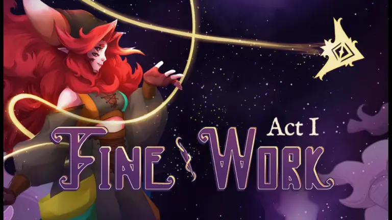 Key art & logo for Fine Work Act 1 game