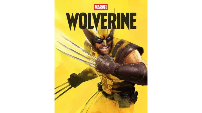 Wolverine cover artwork with the titual character in front of a yellow background.