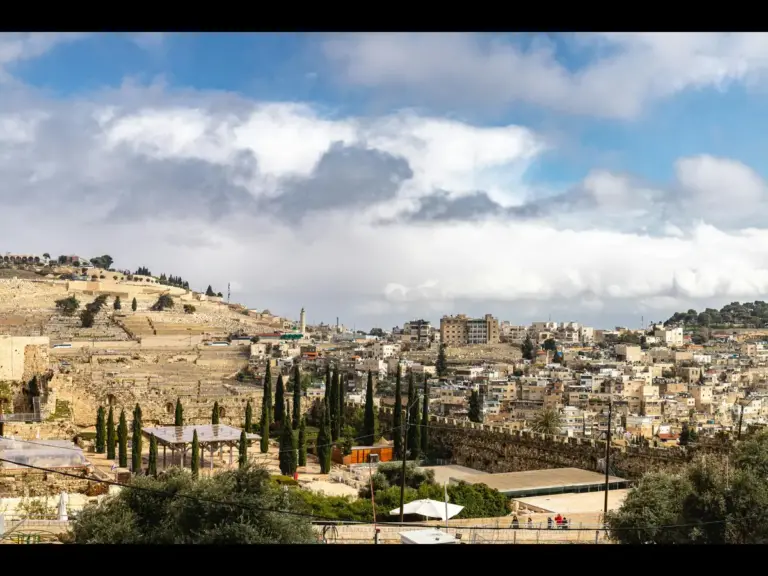 In daily devotional, the city of Nazareth is shown in the background.