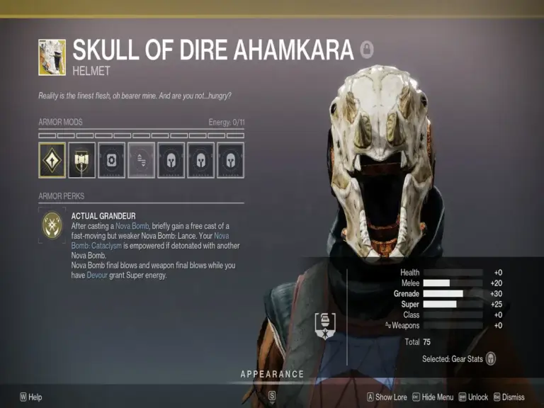Skull of the Dire Ahamkara in Destiny 2