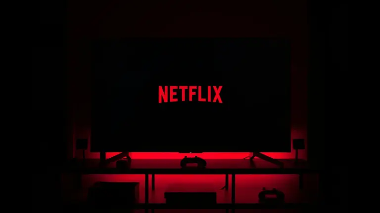 The Netflix Logo on a black background.