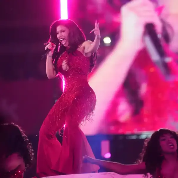 Cardi B performs at the TikTok in the Mix music festival at Sloan Park in Mesa, Arizona, on Dec. 10, 2023.