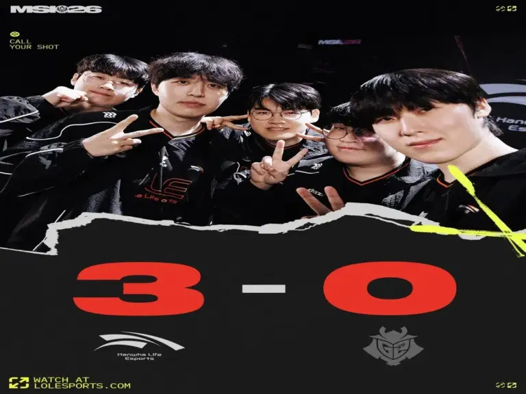 Hanwha Life Esports reached the Upper Bracket final by defeating G2 3-0 at MSI