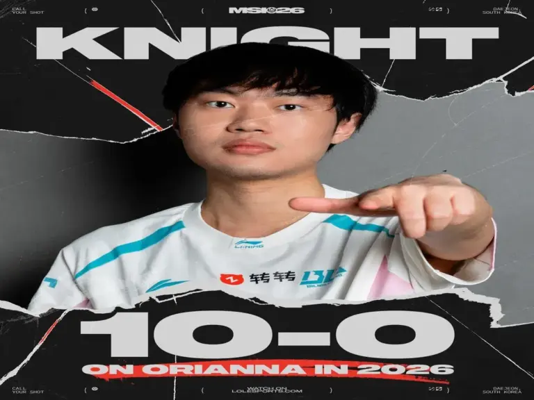 Knight is 10-0 on Orianna in 2026, including a win at MSI
