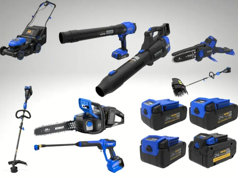 Kobalt 24V and 48V Trimmers, Blowers, Mowers, Chainsaws and Pruning Saws with USB-C Batteries