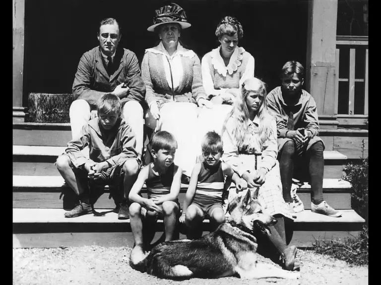 Photograph of Franklin D. Roosevelt with his family at Campobello 1920