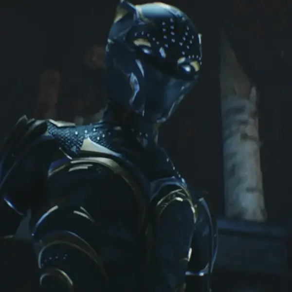 Letita Wright as Shuri in the Black Panther suit for "Black Panther: Wakanda Forever. It will be followed by "Black Panther 3"