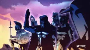 Screenshot from "Blood of Zeus" trailer, fantasy anime, mythology in anime