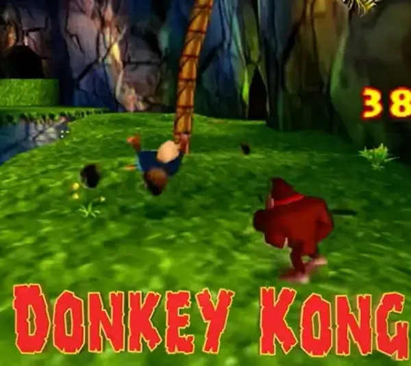 Donkey Kong goes exploring in Donkey Kong 64, which was added to Nintendo Switch Online