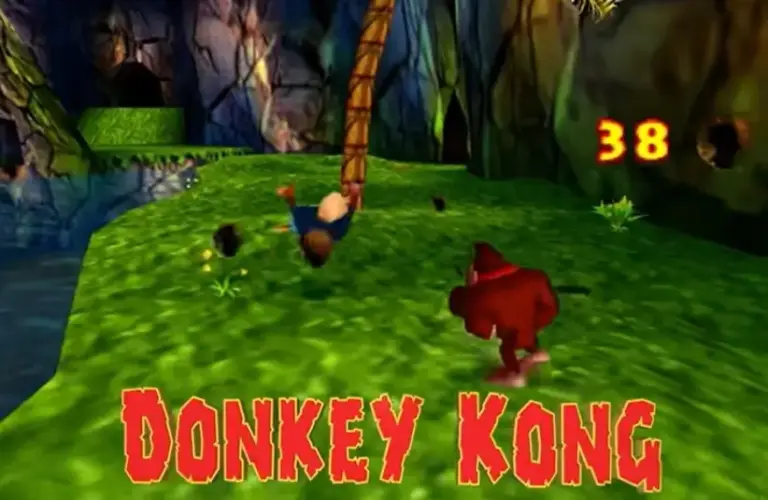 Donkey Kong goes exploring in Donkey Kong 64, which was added to Nintendo Switch Online