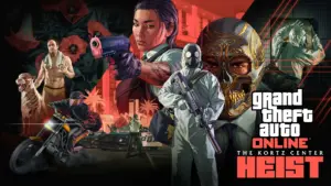 Cover artwork for GTA Online kortz center heist.