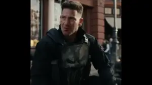 "Spider-Man: Brand New Day" The Punisher about to utter a curse word after being kicked out of his van by Spider-Man