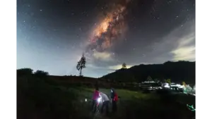 A mesmerizing July stargazing scene under the Milky Way in East Java, Indonesia