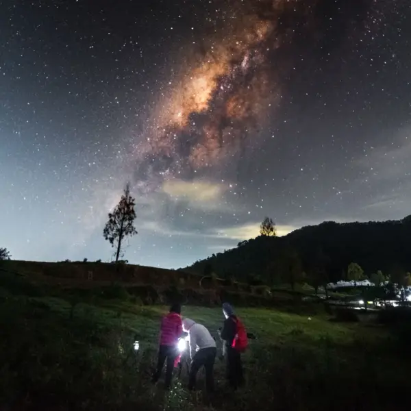 A mesmerizing July stargazing scene under the Milky Way in East Java, Indonesia