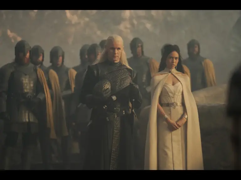 Matt Smith and Sonoya Mizuno in House of the Dragon (2022)