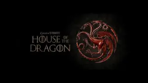 "Game of Thrones: House of the Dragon logo featuring a stylized dragon emblem."