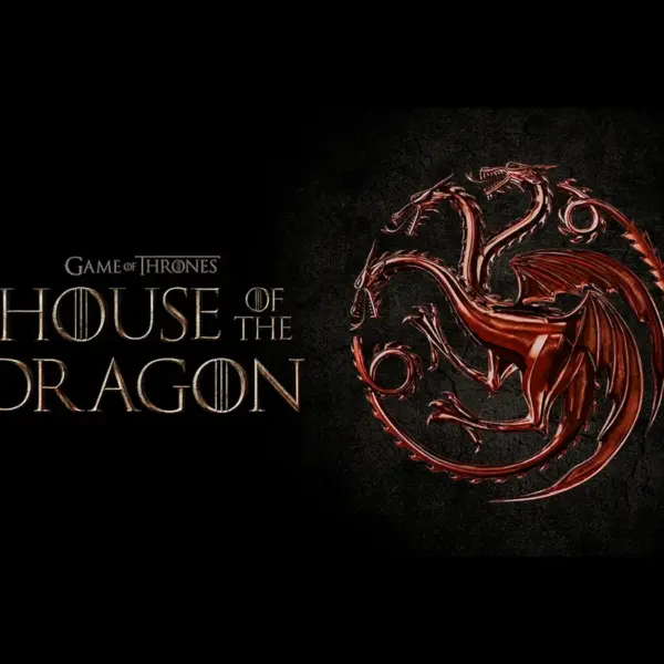 "Game of Thrones: House of the Dragon logo featuring a stylized dragon emblem."