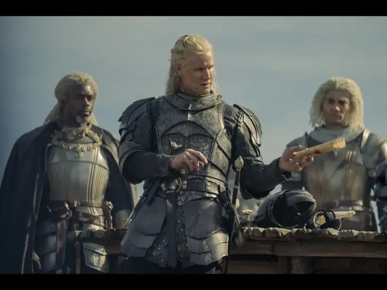 Wil Johnson, Theo Nate, and Matt Smith in House of the Dragon (2022)