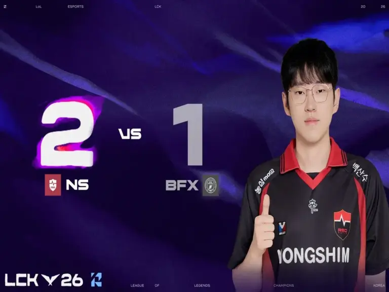 NS finished 2-0 in the first LCK week by beating BFX