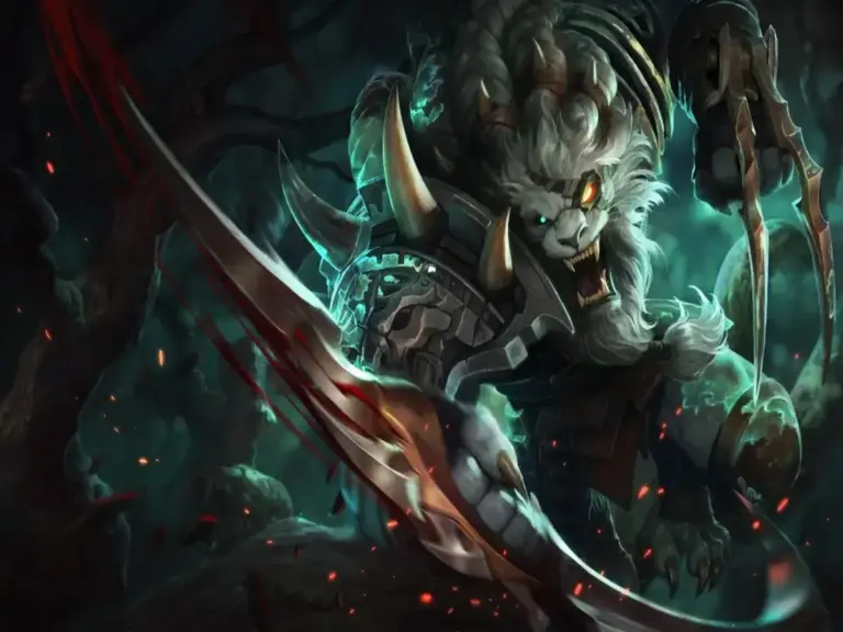 Rengar in his original skin used in Teamfight Tactics Set 18