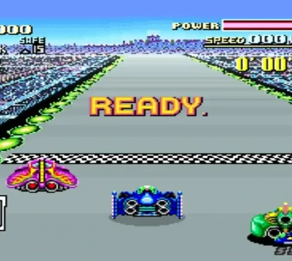 A race is about to start in F-Zero on the SNES