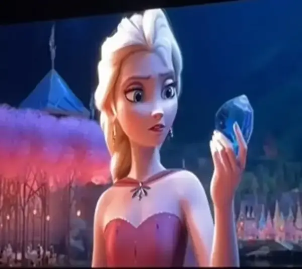 Elsa in the Frozen 3 teaser, leaked at D23