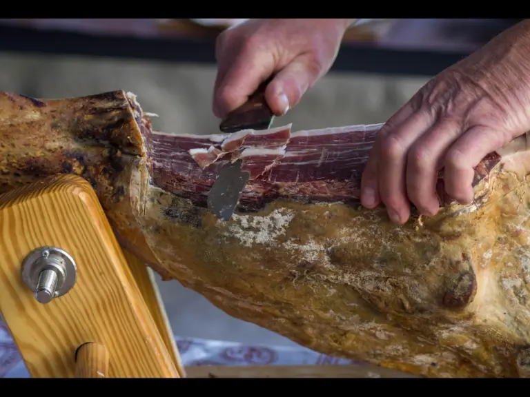 Jamon Iberico being sliced