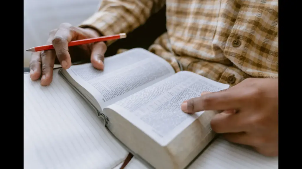 In Monday's daily devotional, a young man studies the Bible to become spiritually strong.