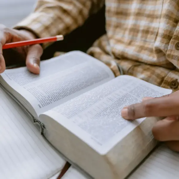 In Monday's daily devotional, a young man studies the Bible to become spiritually strong.
