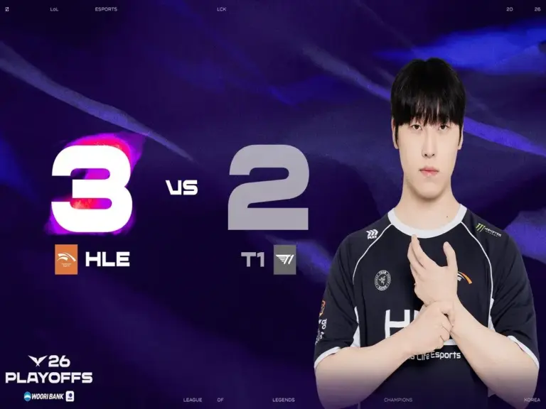 HLE earned a reverse sweep over T1 in the LCK Playoffs